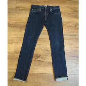 Hiroshi Kato Jeans Men's 30x30 The Needle Skinny 4-Way Selvedge Blue Denim USA
